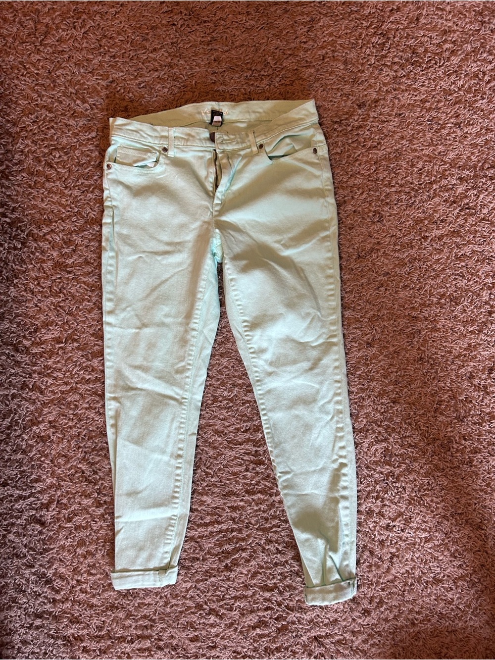 Victoria's Secret Mint Green Skinny Jeans